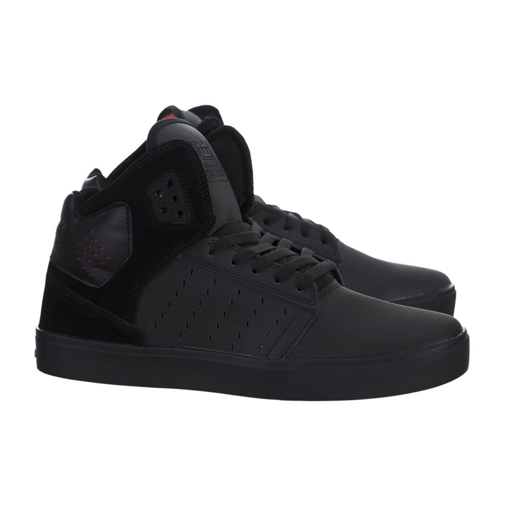 Chaussures de Skate Supra Atom Noir Black/Black-Red Homme | OVH-16303640